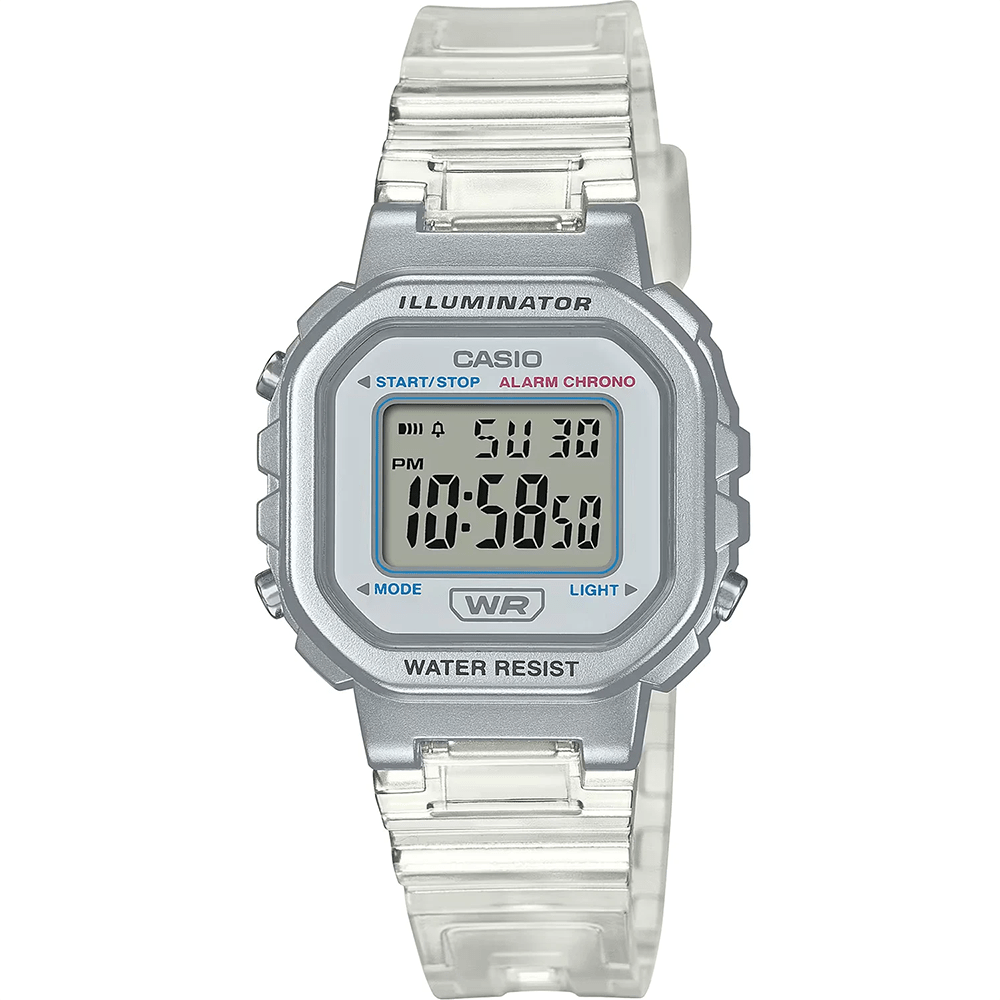 Relógio CASIO digital feminino transparente LA-20WHS-7ADF