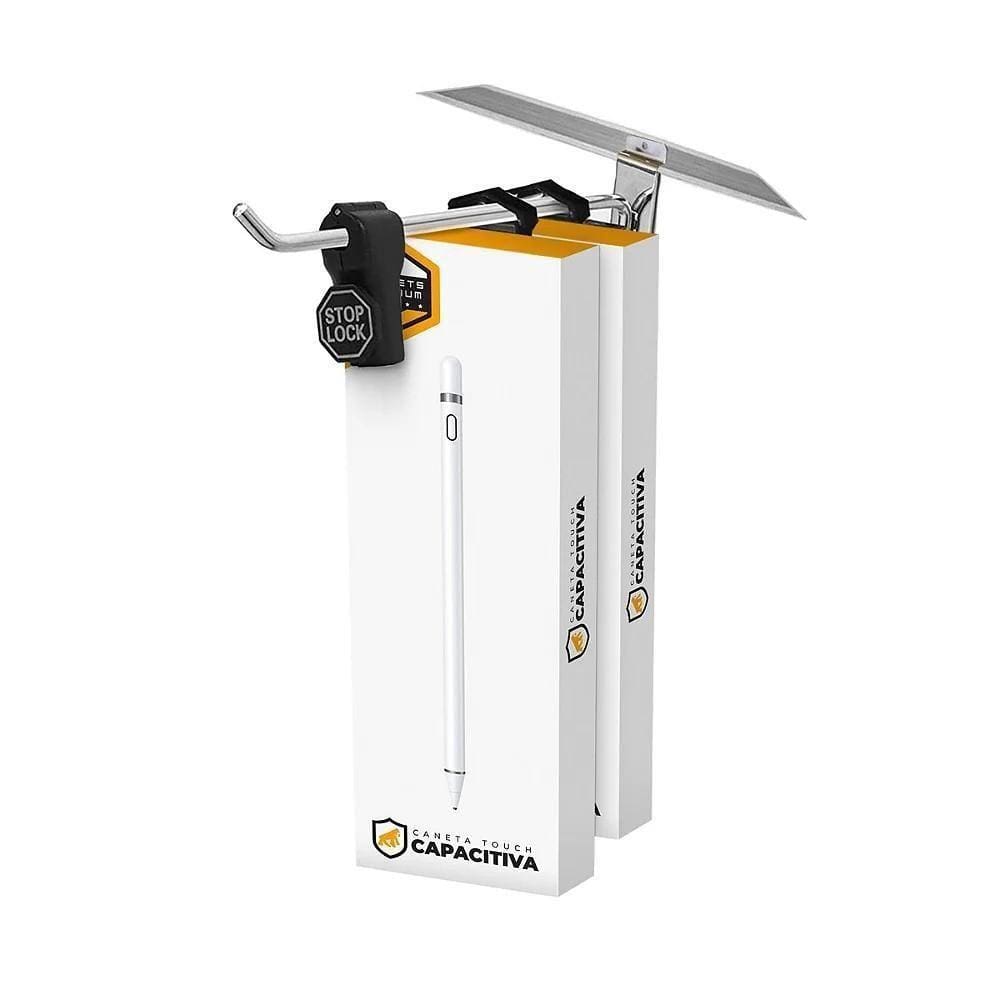 Kit Trava De Segurança Anti-Furto Para Gancho Expositor Stop Lock 12Unid + 1 Chave - Gshield