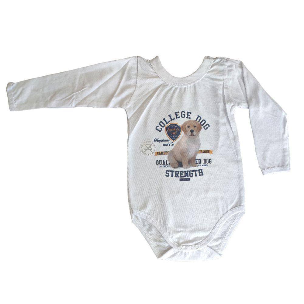 Body Manga Longa Mini Mix College Dog Gbaby - G