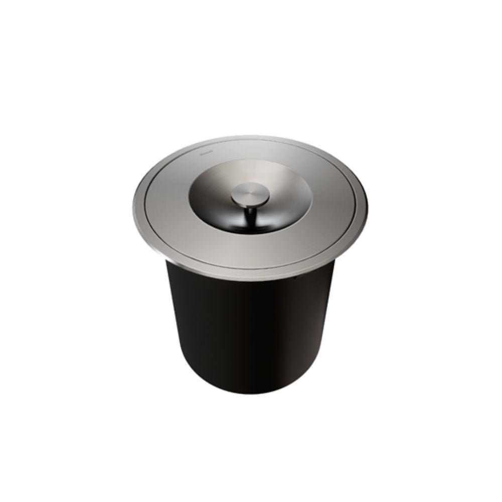 Lixeira de Embutir Redonda 6L Docol Aço Inox Escovado