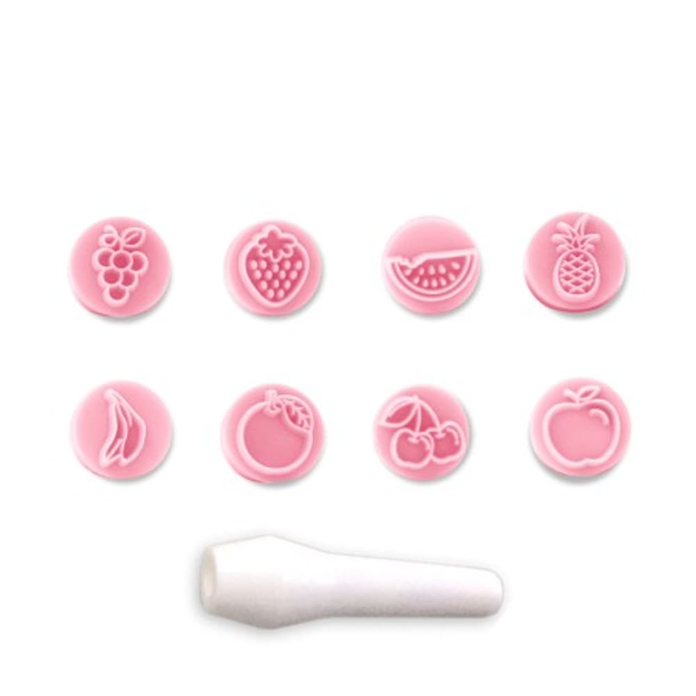 Kit Carimbos Frutas Rosa Bebe Bluestar