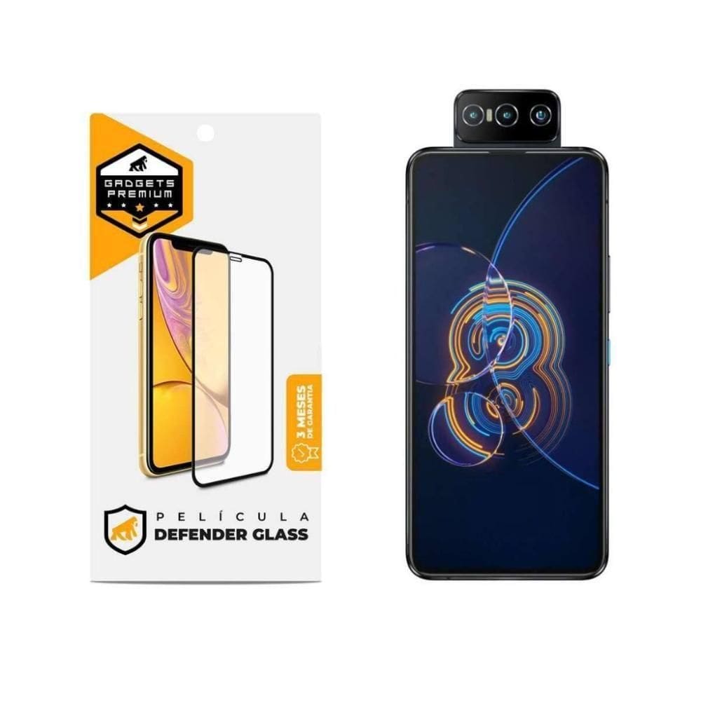Película Defender Glass Para Asus Zenfone 8 Flip - Preta - Gshield