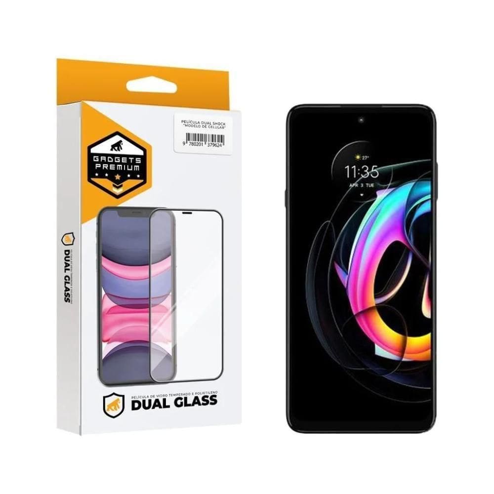 Película Dual Glass Para Motorola Moto Edge 30 Pro - Preto - Gshield