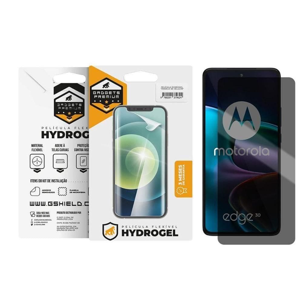 Película Para Motorola Moto Edge 30 - Privacidade Hydrogel - Gshield