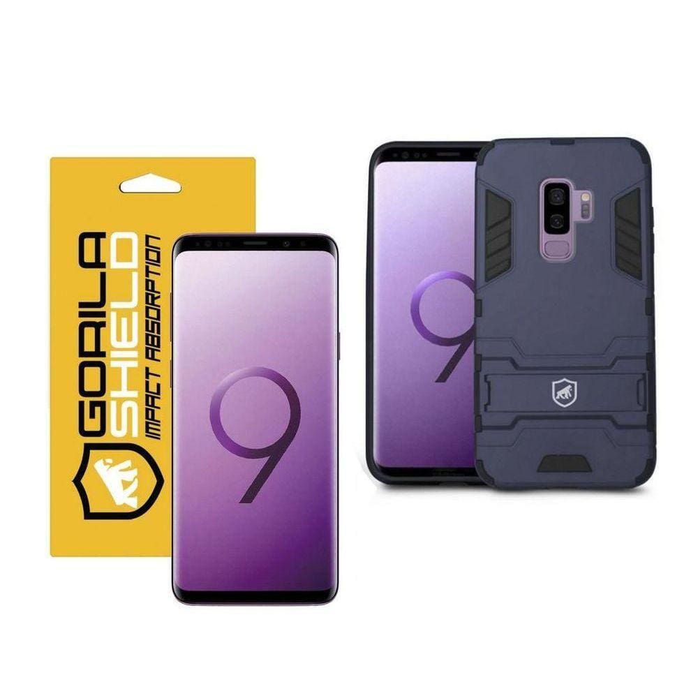 Kit Capa Case Capinha Armor E Película Nano Gel Dupla Para Galaxy S9 Plus - Gorila Shield