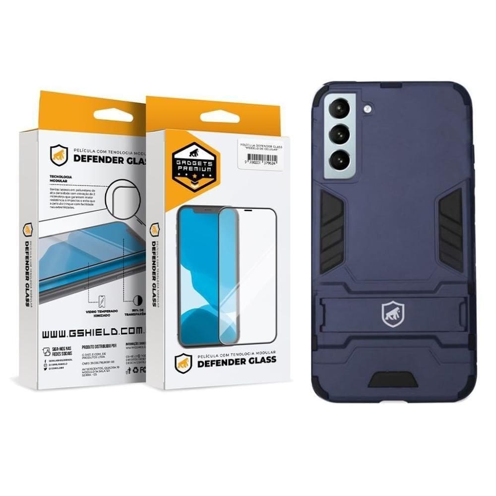 Kit Capa Case Capinha Amor E Pelicula Defender Glass Samsung Galaxy S21 Plus - Gshield