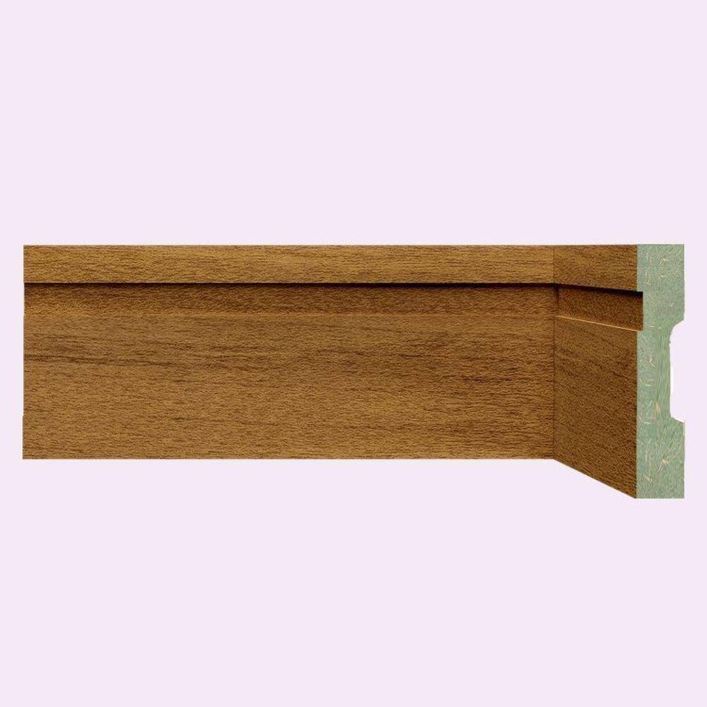 Kit Rodapé de MDF 10cm x 15mm x 2,40m 10 Barras com Friso Resistente a Umidade 1002 Moldufama Turim