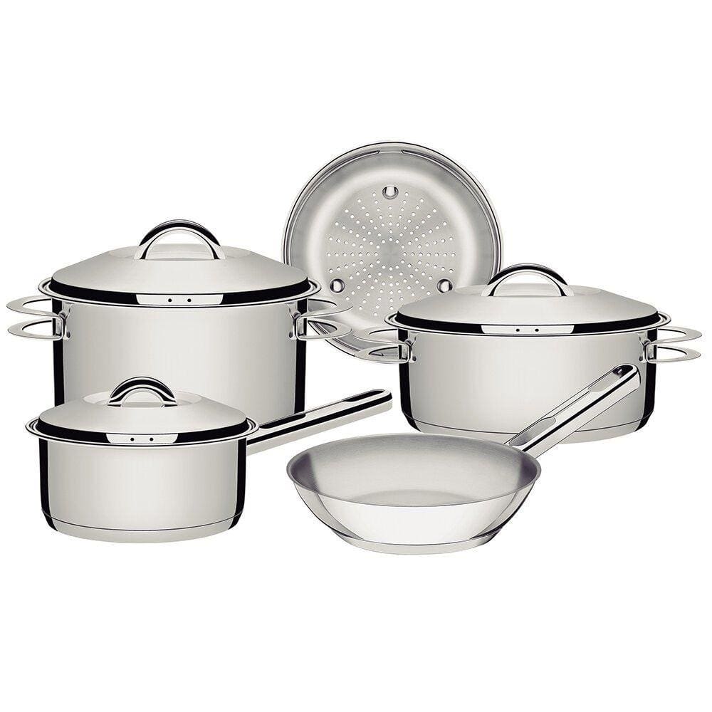 Conjunto de Panelas Tramontina Solar 5 Peças Aço Inox Fundo Triplo - 65510/780