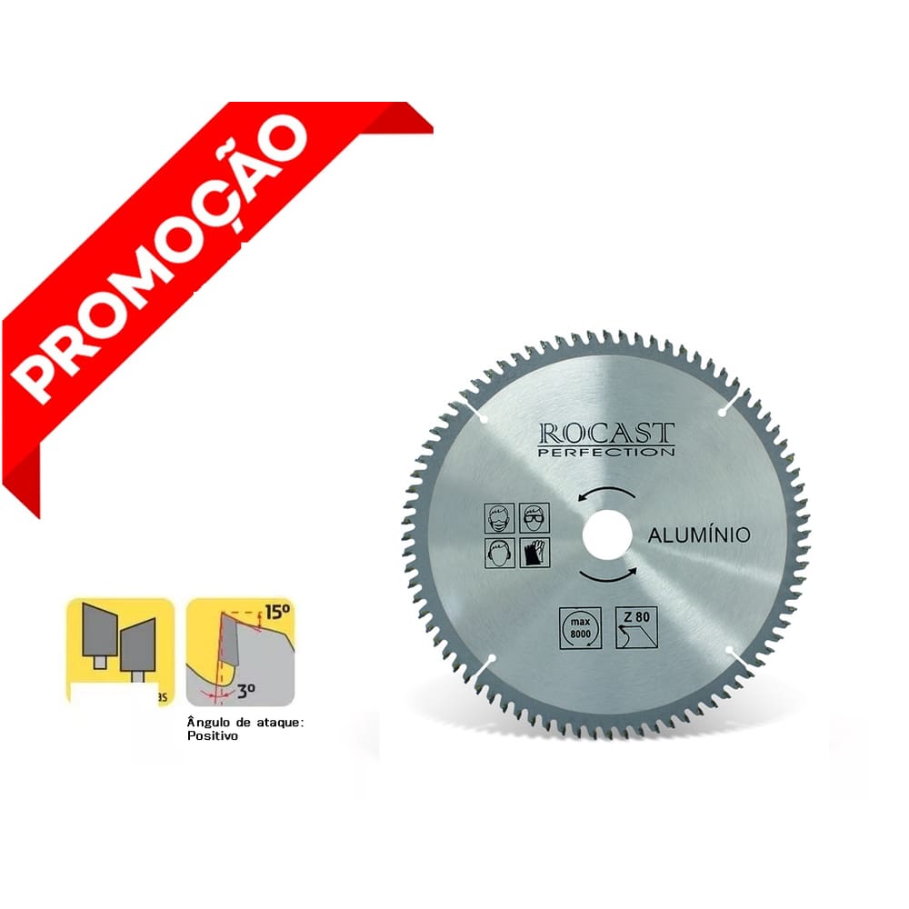 Serra Circular P/ Cortes Em Alumínio 250mm x 80 Dentes Duro