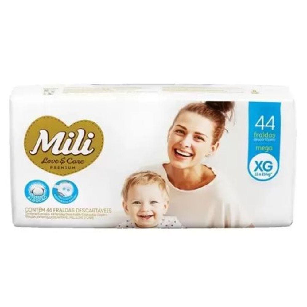 Fralda Infantil Mili Love & Care Premium Xg C/44