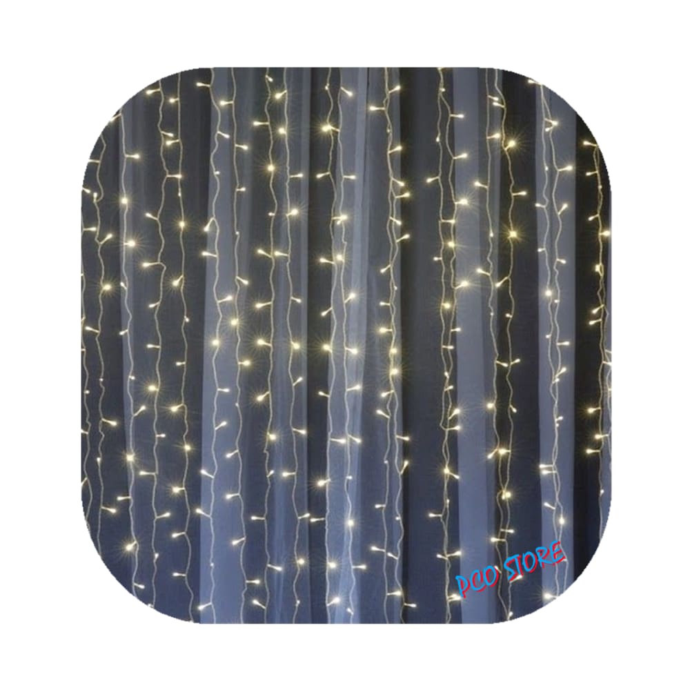 Cortina 500 Led 4,0m x 2,2m Fixo Branco Quente Decor Festa Casa Natal 110V