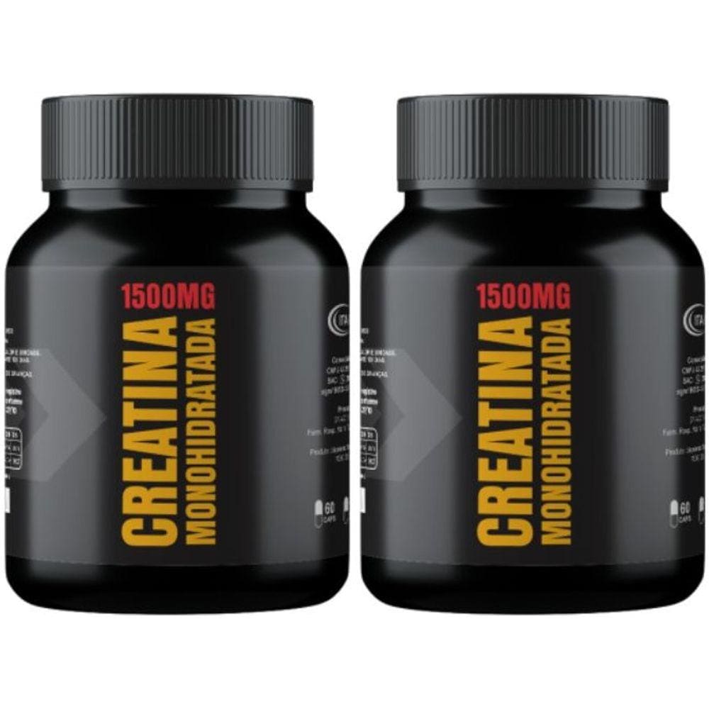 2x Creatina Monohidratada 1500mg 120 Cápsulas Itaervas