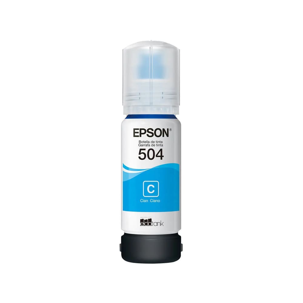 Garrafa de Tinta Epson EcoTank T504 Ciano
