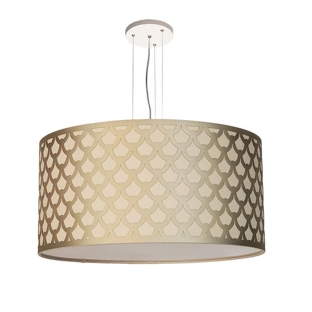 Luminária De Teto Pendente Trama 50X25 Bronze