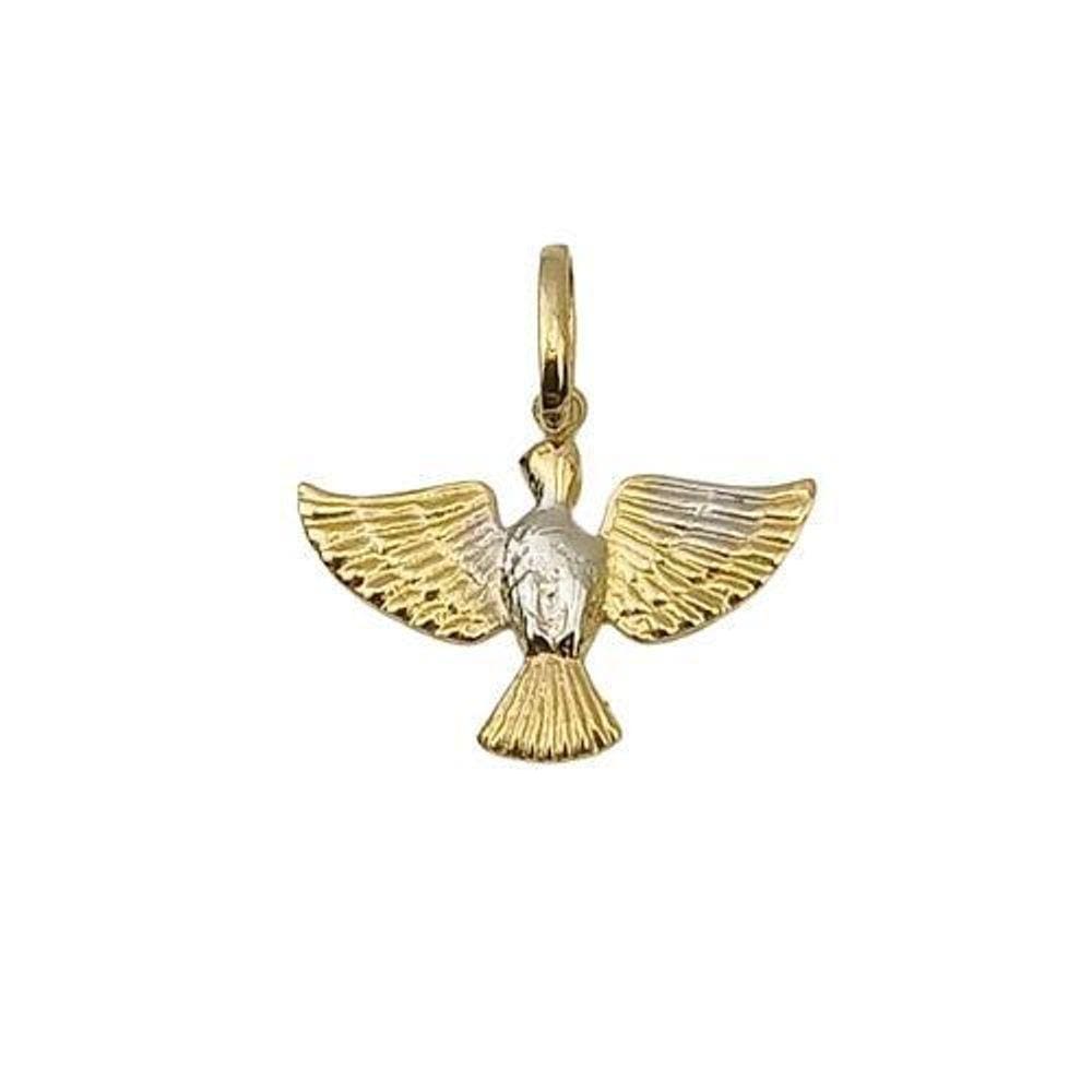Pingente Divino Espírito Santo Em Ouro 18K