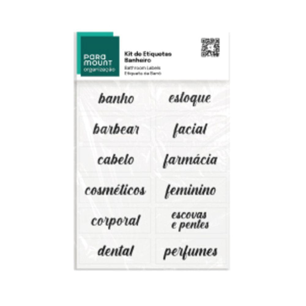 Kit Etiquetas Banheiro C/12 UN