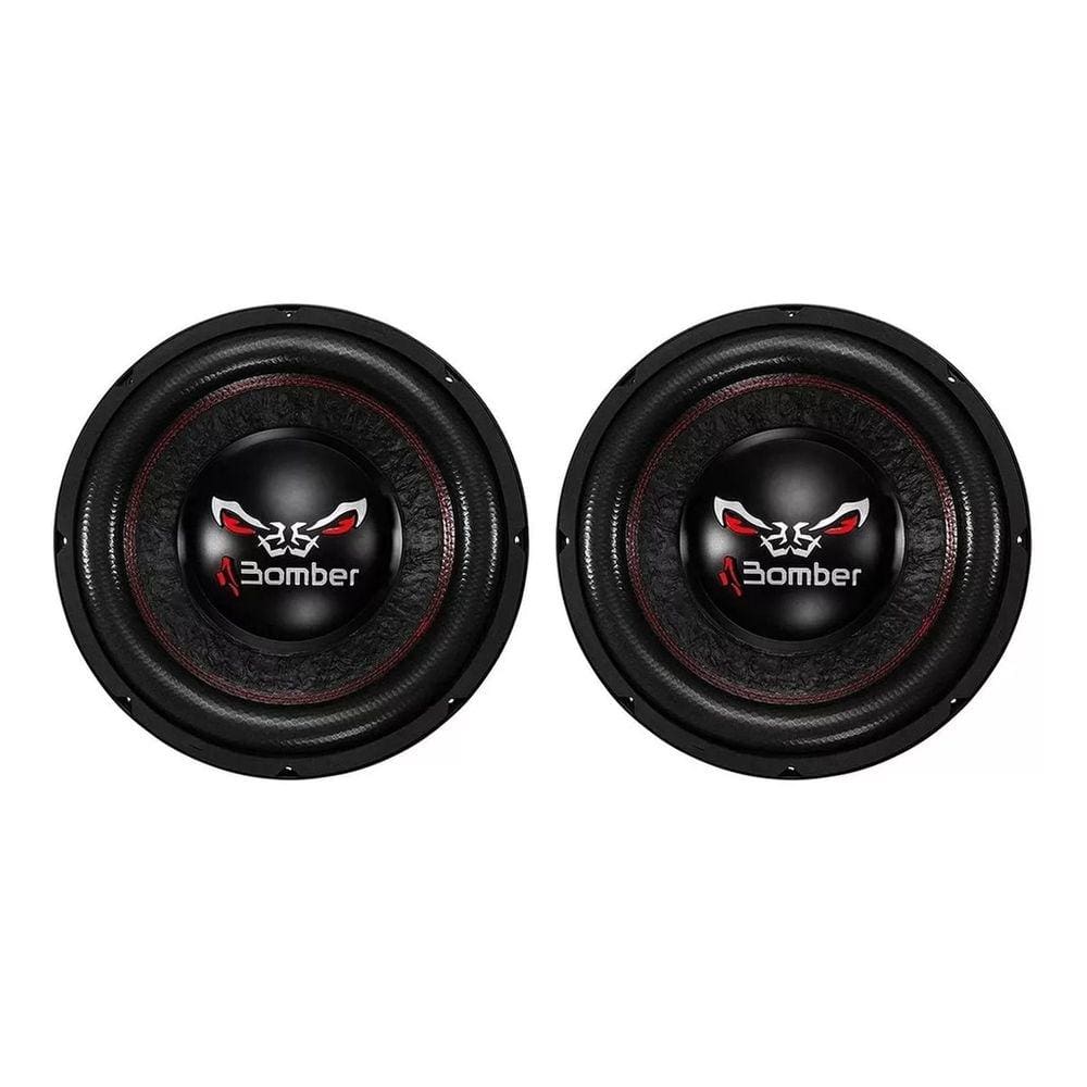 Par Alto Falante Subwoofer Bomber Bicho Papão 12 Pol 600W Rms 4+4 Ohms