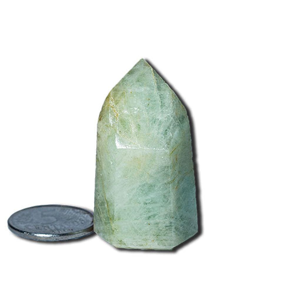 Mini Ponta Água-Marinha Pedra Lapidado Tipo C 30 a 40mm