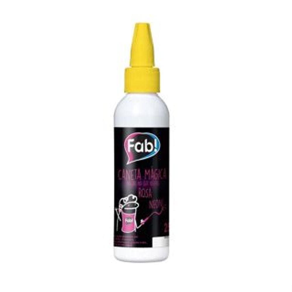 Caneta Mágica Alimentícia Fab 60g Rosa Neon (Brilha na Luz Negra)