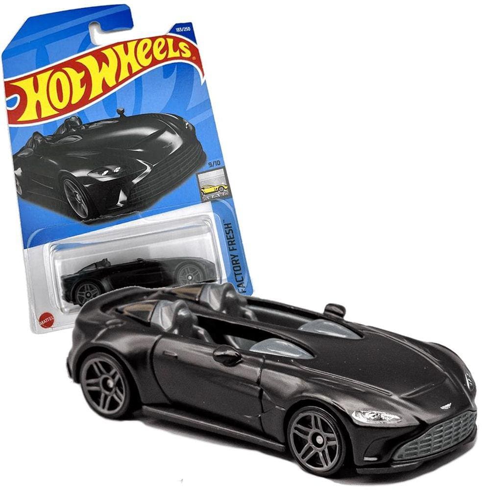 Carrinho Hotwheels Aston Martin V12 Speedster Preto Mattel