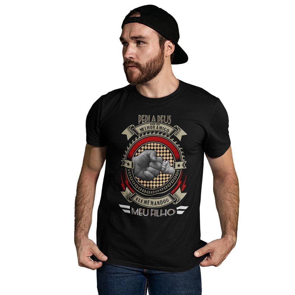 Camiseta Masculina Filho Dia dos Pais Meu Melhor Amigo