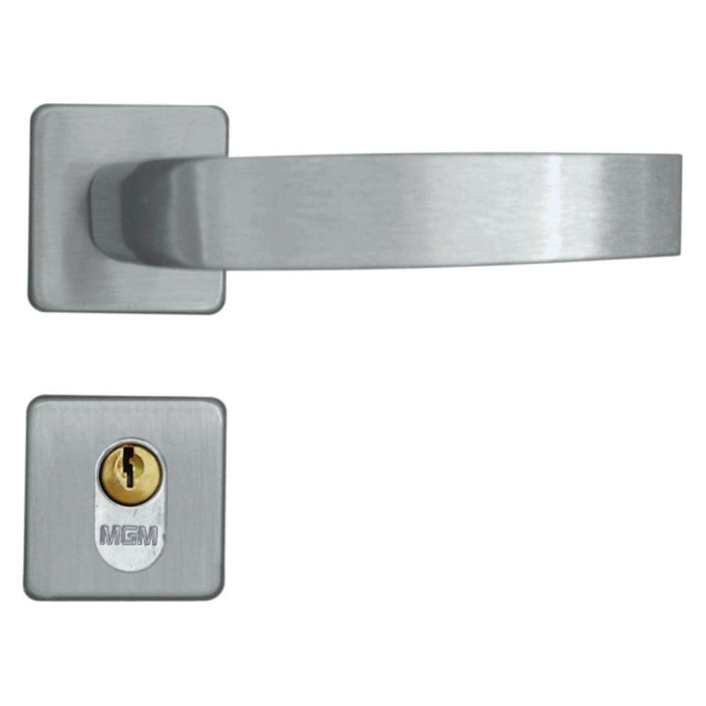 Fechadura Externa Espelho Aço 40mm MGM Torino Roseta