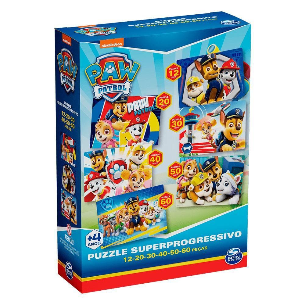 Puzzle Superprogressivo Patrulha Canina