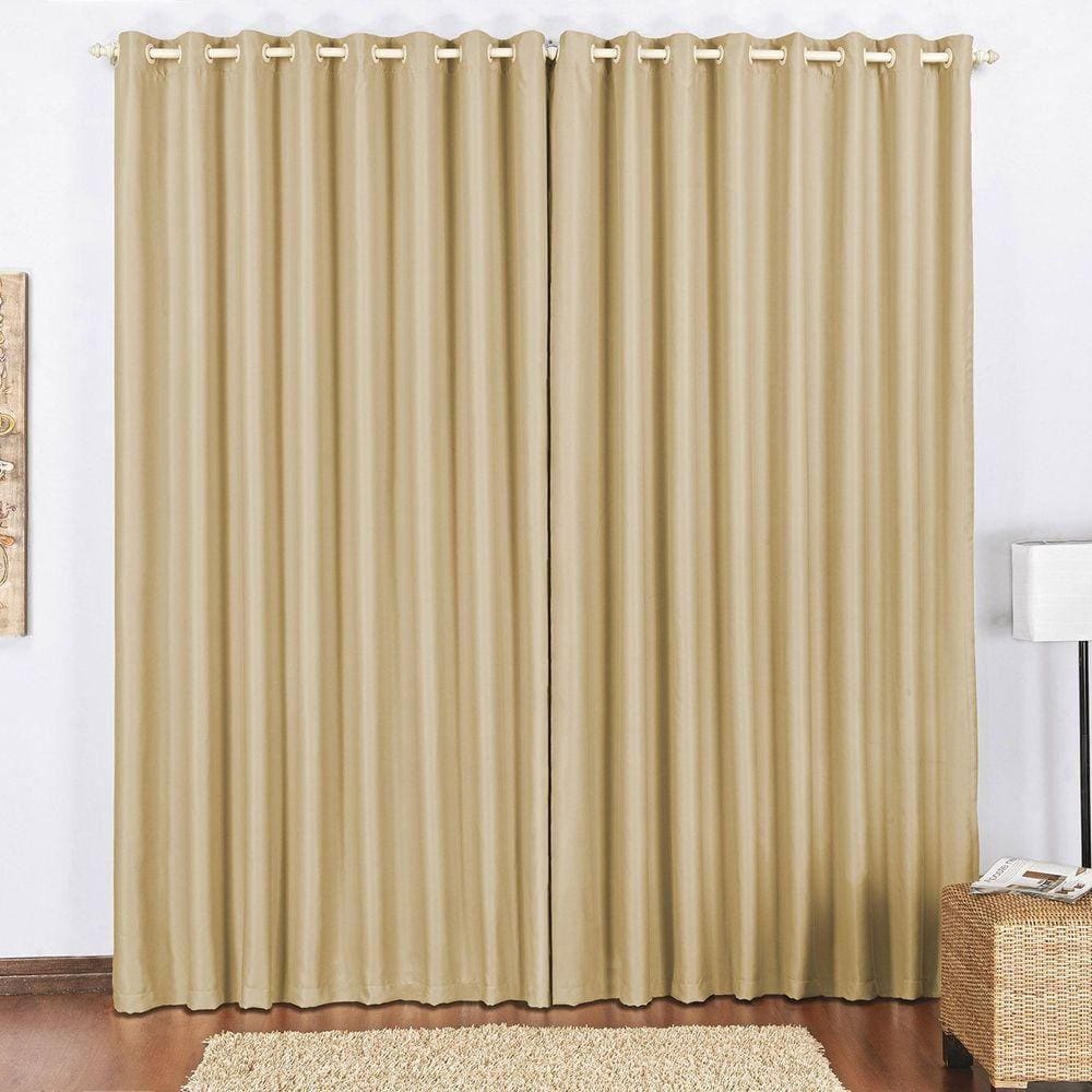 Cortina Blackout 2,00M X 1,70M Avelã Tecido Blackout Corta Luz Sala Ou Quarto