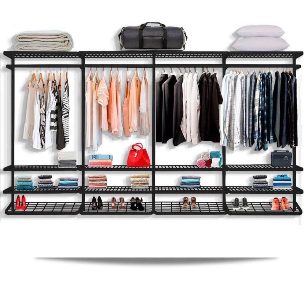 Guarda Roupa closet aramado sem portas CLR285 - 3,70m PT