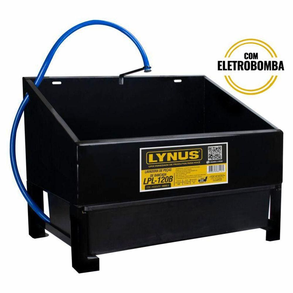 Lavadora de Peças para Bancada 12 Litros com Eletrobomba LPL-120B LYNUS