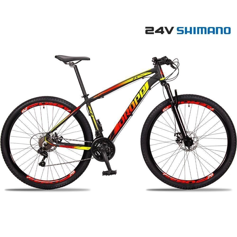 Bicicleta Dropp Z3 T21 Aro 29 Susp. Dianteira 24 Marchas - Amarelo/vermelho