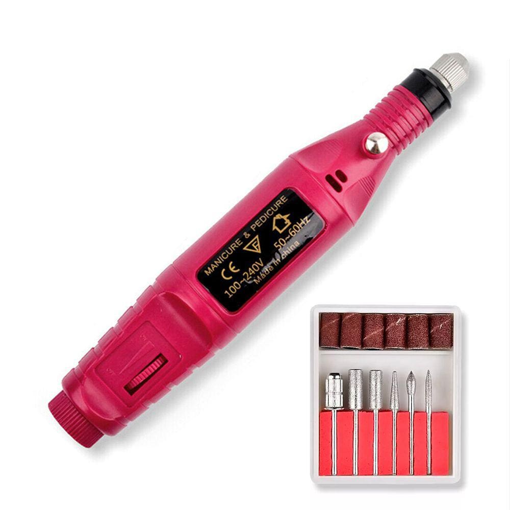 Lixadeira Elétrica Portátil Unhas Acrigel Gel Fibras Bivolt