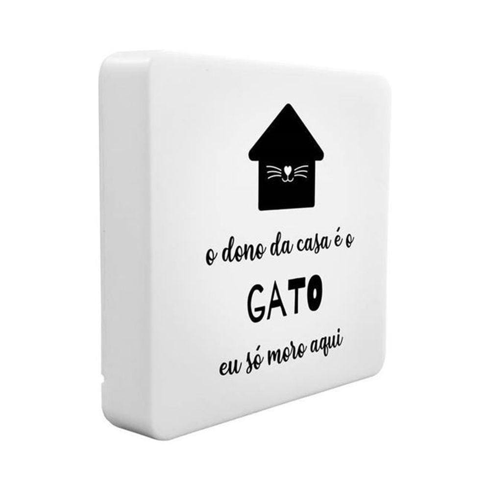 Luminária Box Slim O Dono É O Gato USB