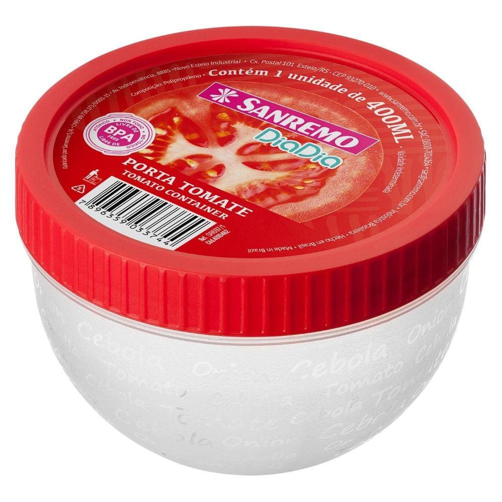 Porta Tomate Plástico com Tampa Sanremo