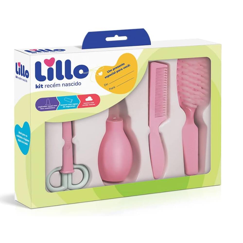 Kit Higiene Recem Nascido Rosa Lillo