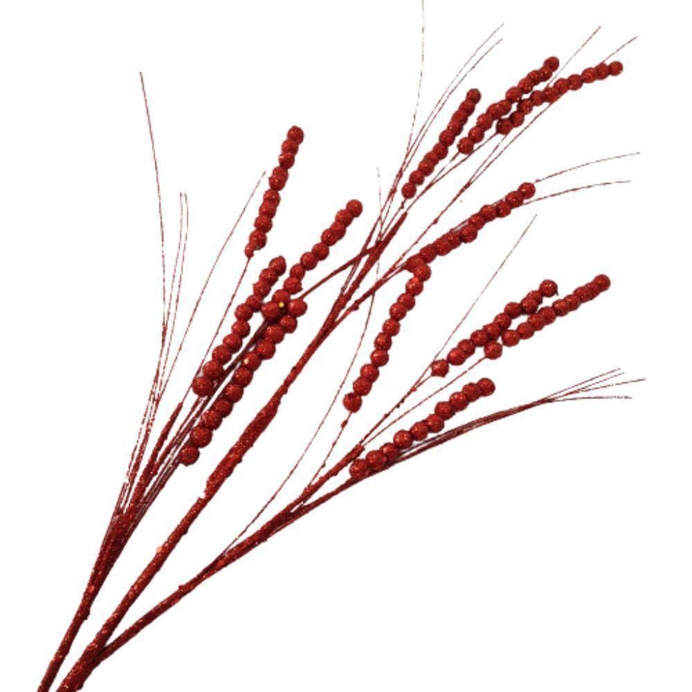 Galho Decorativo Eps Vermelho 80cm