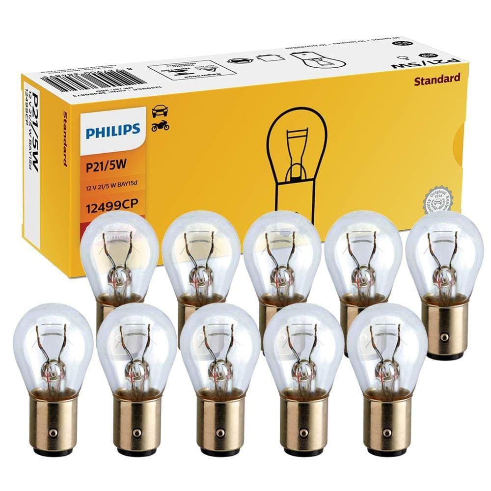 Kit 10 Lâmpada Philips Sinalização P21/5w 12v Bay15d 1034