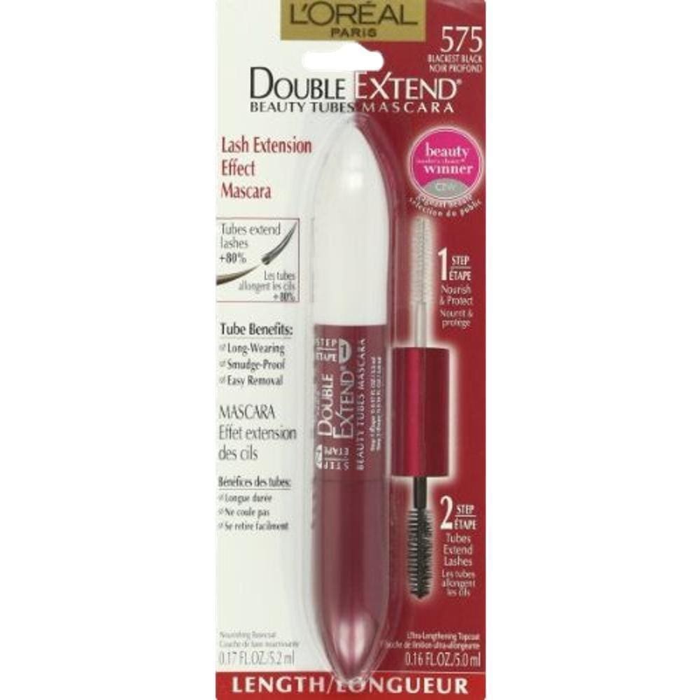 Rímel L`Oreal Paris Double Extend Beauty Tubes Mascara Preto