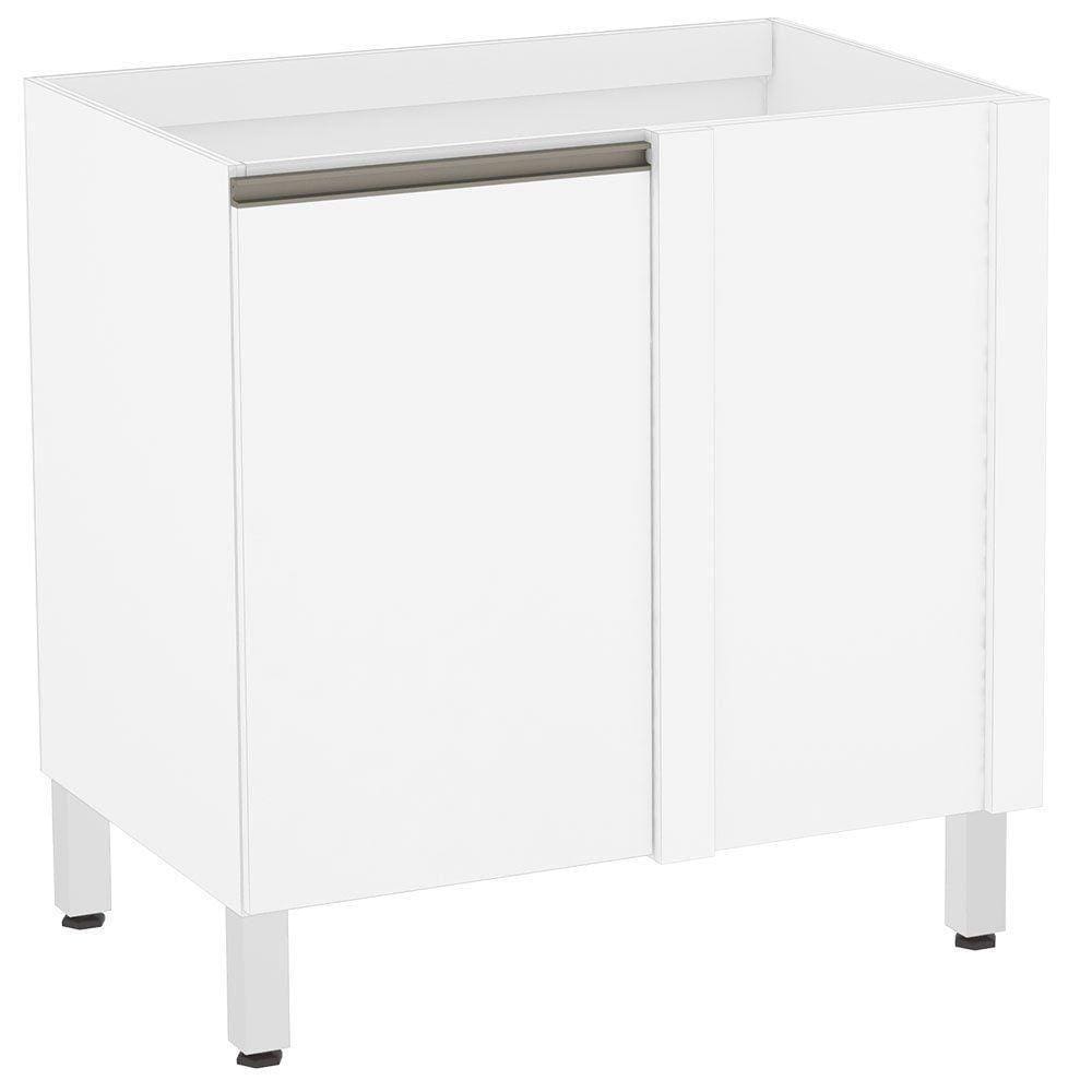 Balcão Sem Tampo Canto Reto 80cm Branco