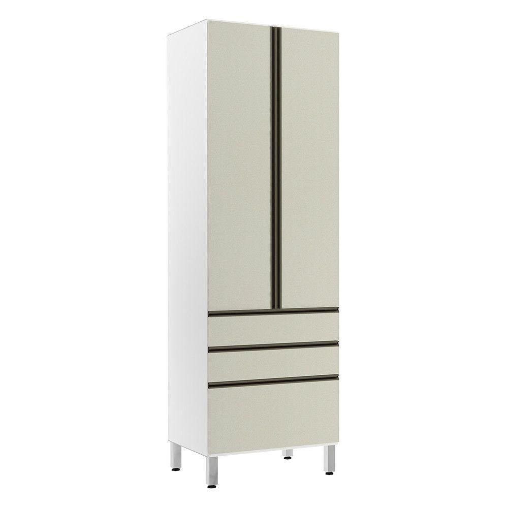 Paneleiro Torre 70Cm E Pérola Branco Com Kashmir