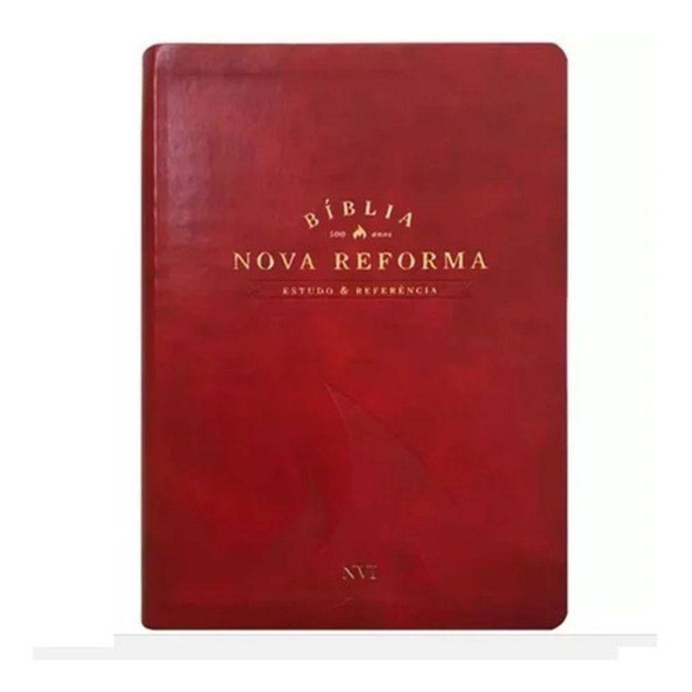Bíblia Nova Reforma Nvi Letra Média Capa Luxo Vermelha