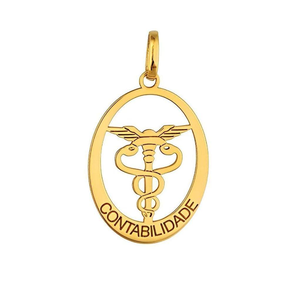 Pingente Contabilidade Em Ouro 18K