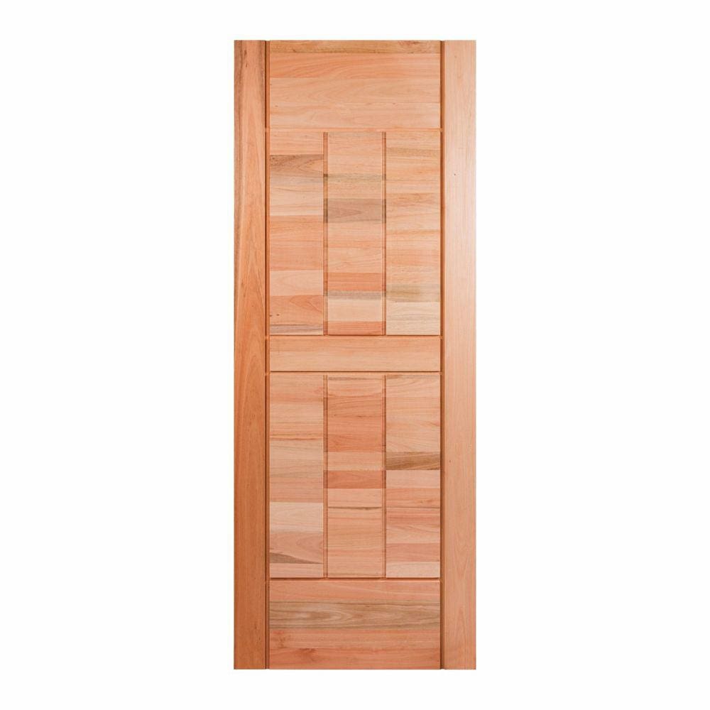 Folha de Porta Maciça 210x90cm Eucalipto Pm96 Cruzeiro Portas Marroml Nude