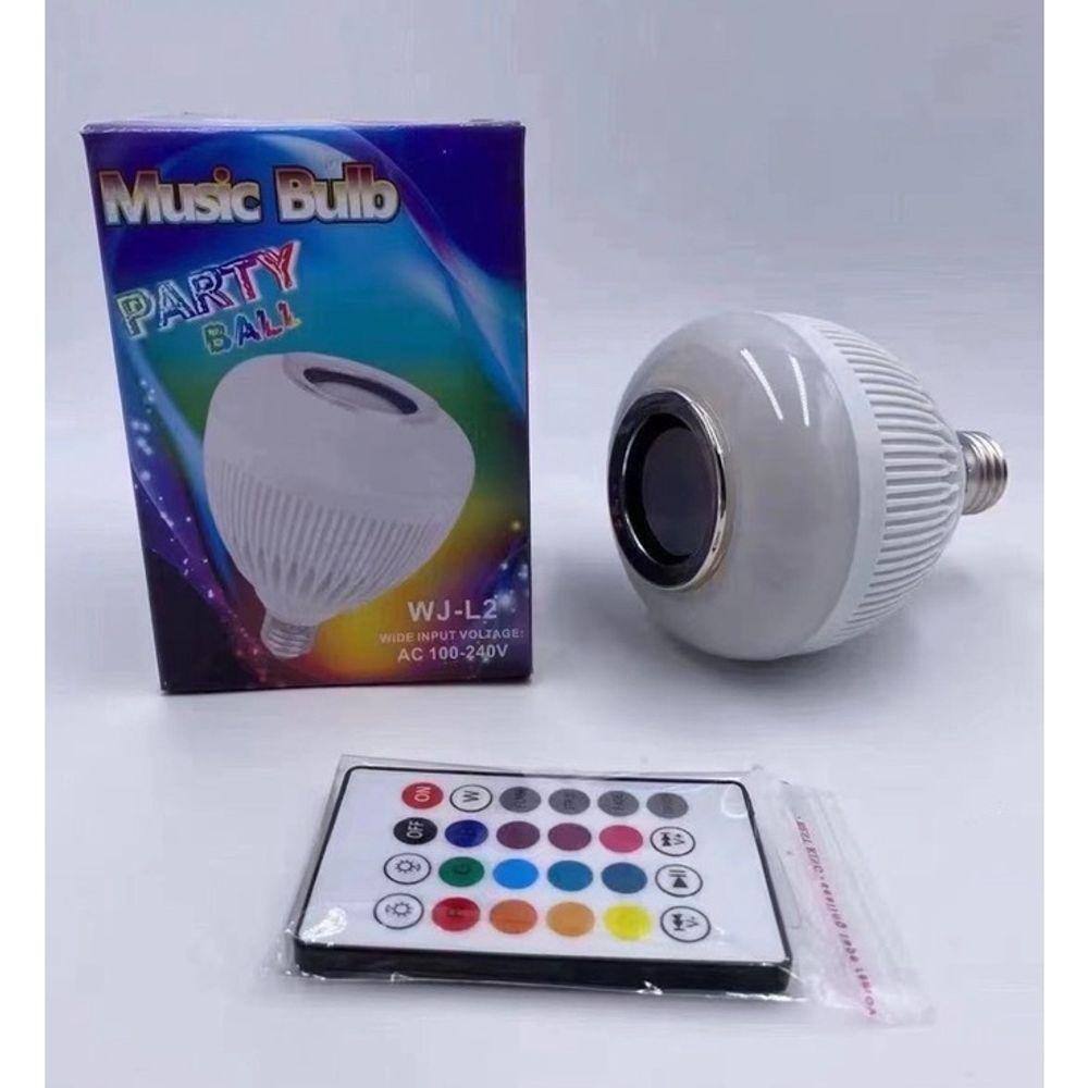 Lampada led muda cor e caixa som Extra