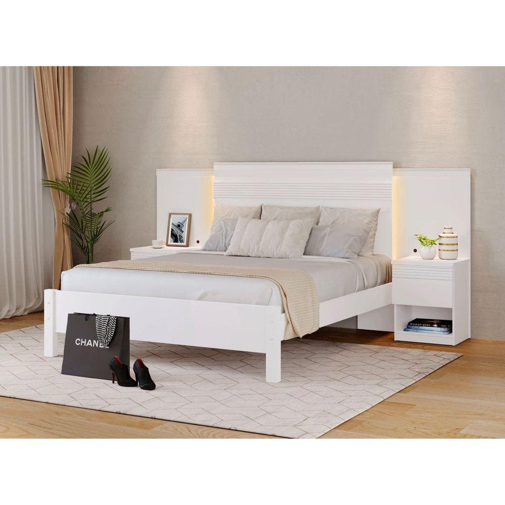 Cama Casal Granada Branco