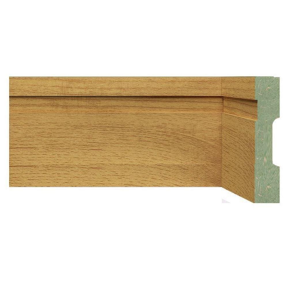 Kit Rodapé de MDF 10cmx15mmx2,40m 10 Barras com Friso Resistente a Umidade 1002 Moldufama Carvalho Prime