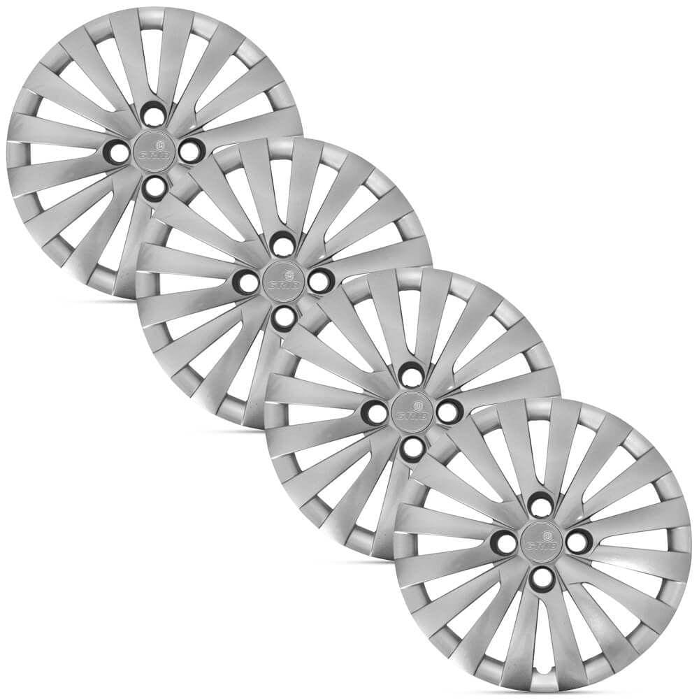 Jogo 4 Calota Modelo Original Gol Voyage G5 G6 Prata Aro 14