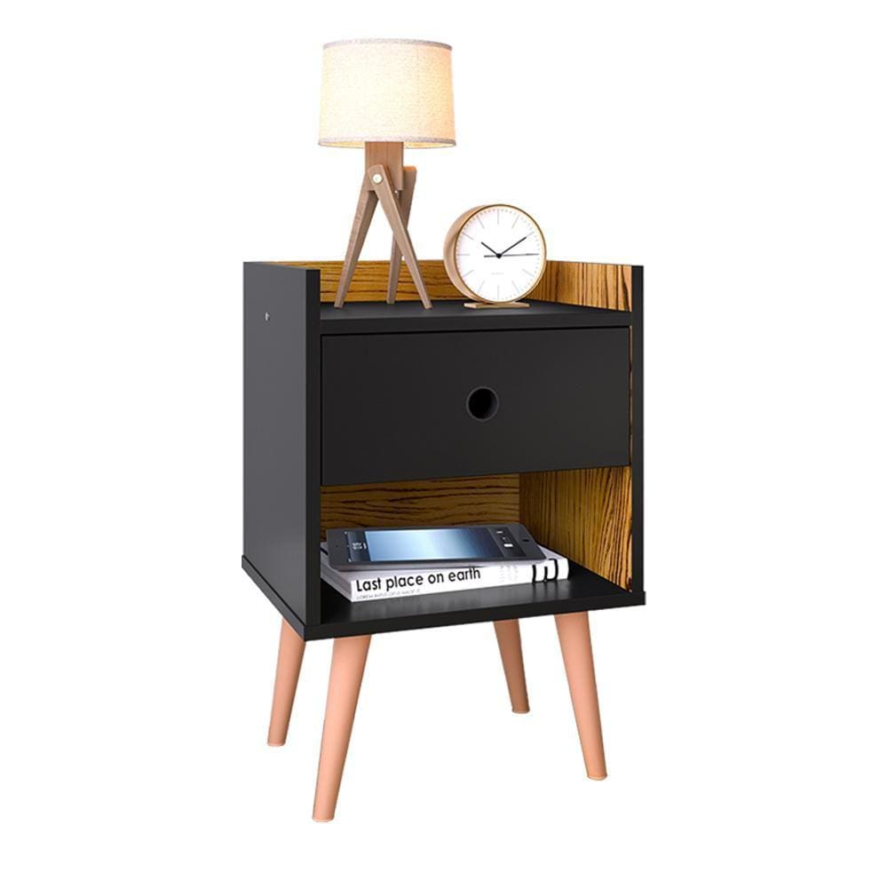 Mesa Cabeceira Decore Mesinha 1 Gaveta Nicho Pés Palito Retrô Decoração Quarto - RPM Móveis
