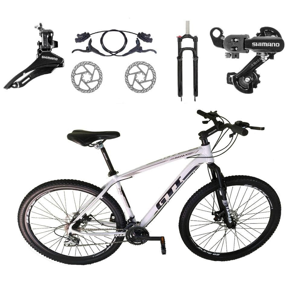 Bicicleta Gti T21 Disc H Aro 29 Susp. Dianteira 24 Marchas - Branco