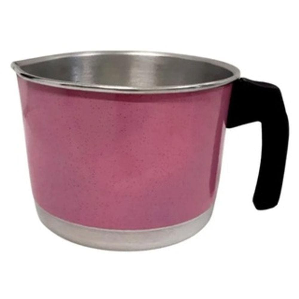 Leiteira Fervedor Caneco Rosa Claro 12cm (1 Litro) Alumínio